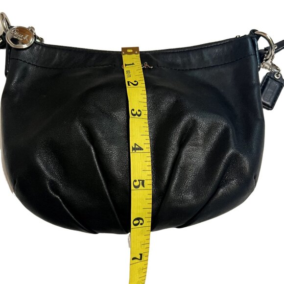 Coach Crossbody Black Leather Bag Purse - Picture 7 of 8